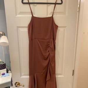 Express rouched silky dress